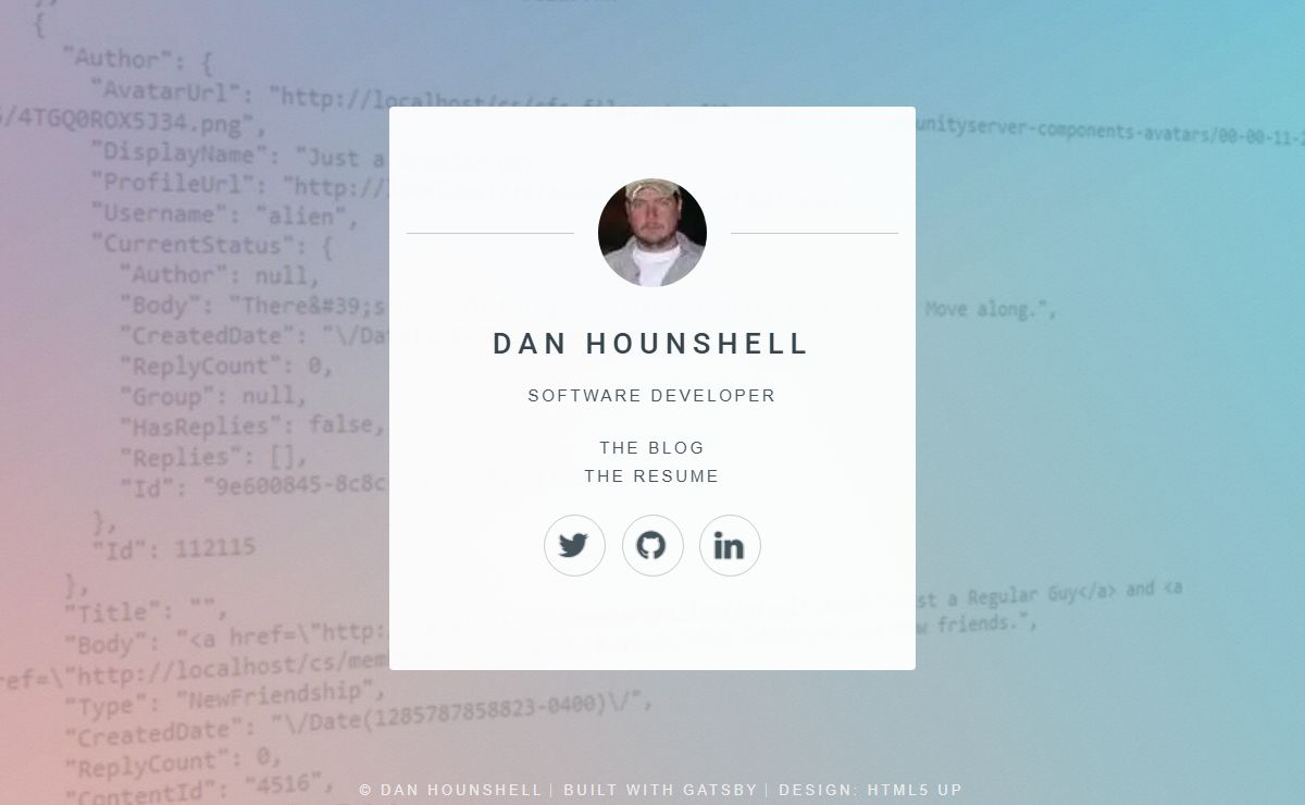 Dan Hounshell - Digging My Blog