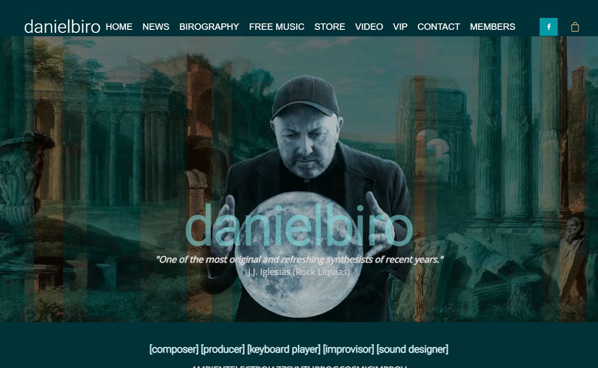 Homepage of music composer, synth-player Daniel Biro