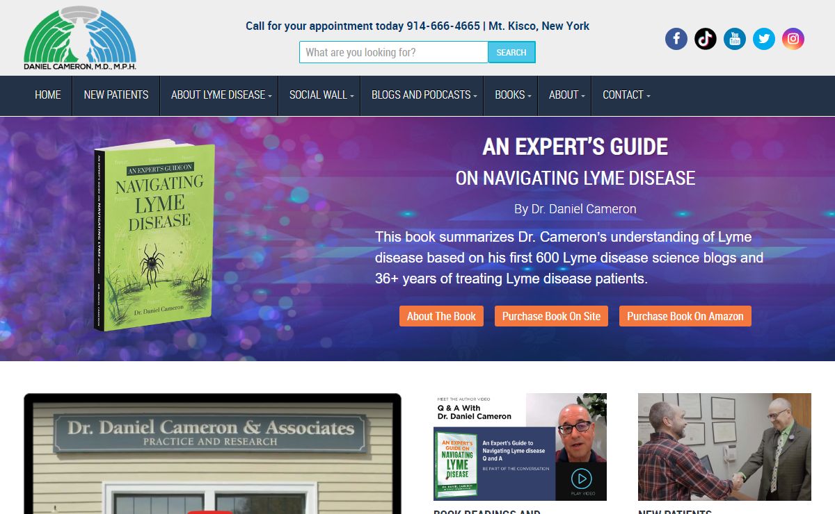 Dr. Daniel Cameron, a leader for his expertise in the diagnosis and treatment of Lyme disease.