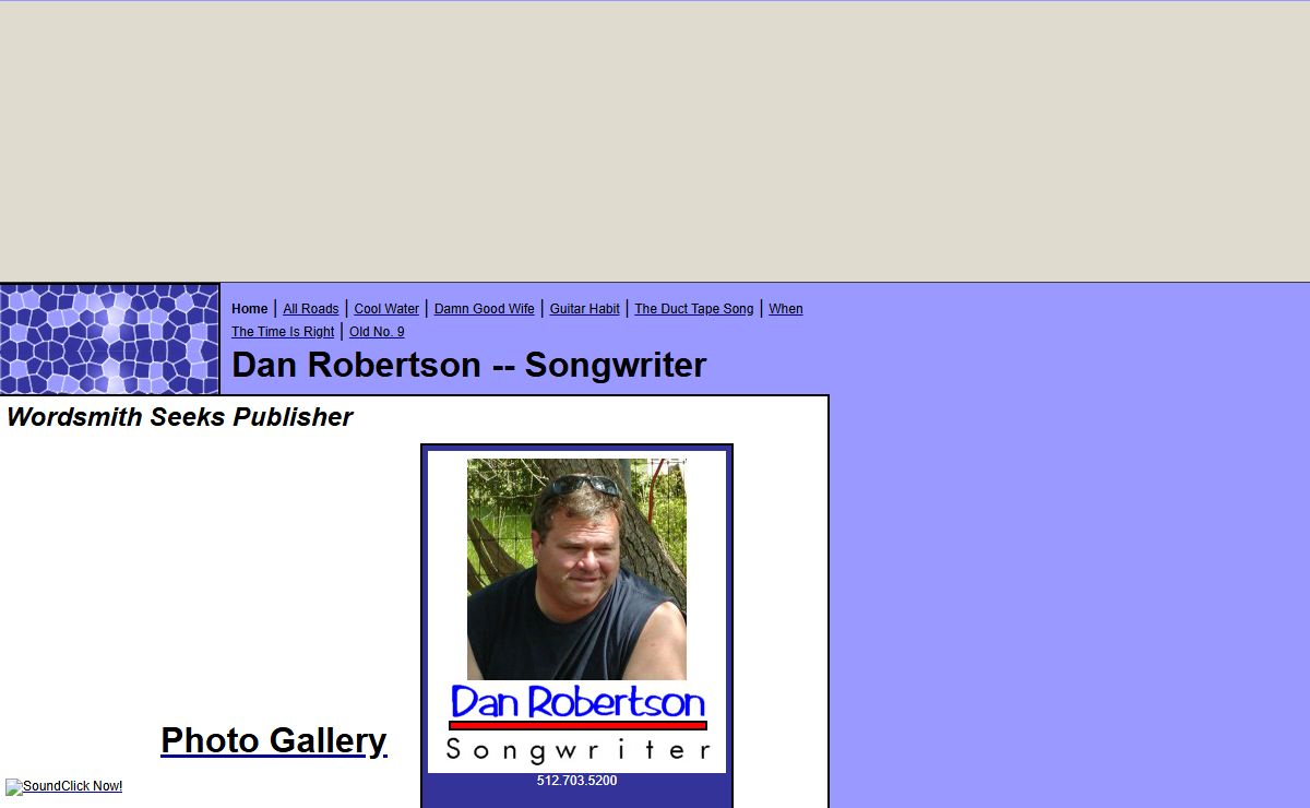 Dan Robertson -- Songwriter