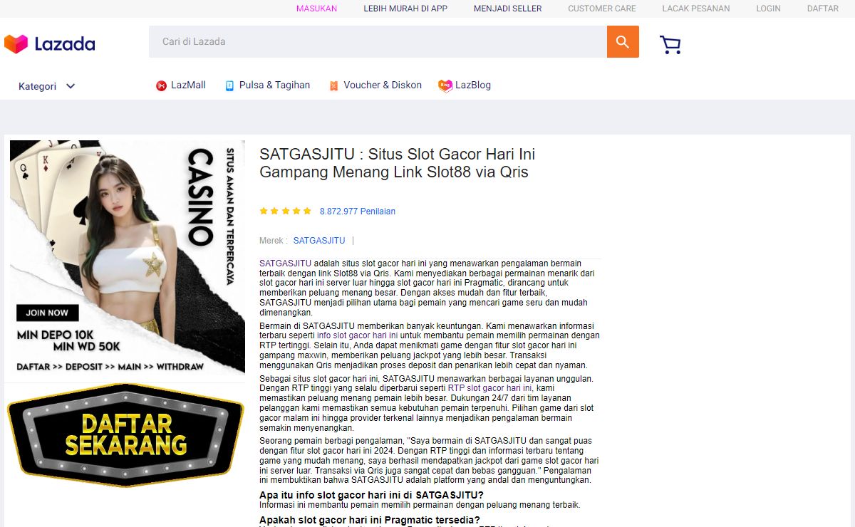 SATGASJITU : Situs Slot Gacor Hari Ini Gampang Menang Link Slot88 via Qris