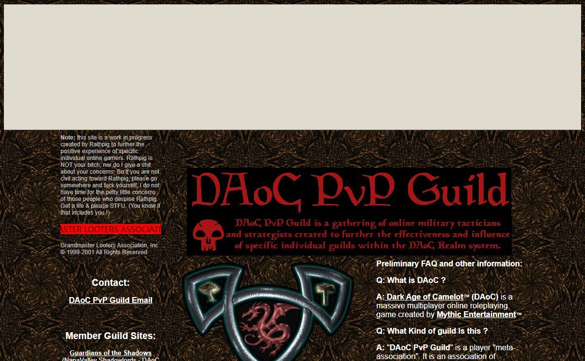 DAoC PvP Guild Main Page