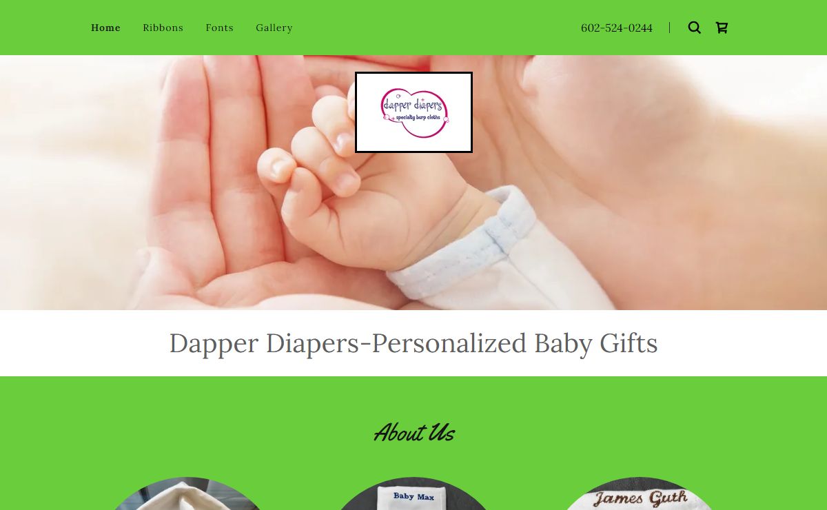 Dapper Diapers - Personalized Burp Cloths, Personalized Baby Gifts