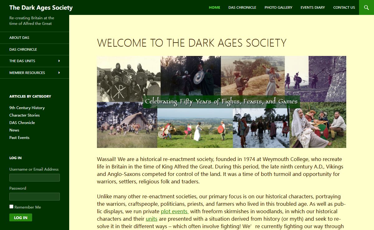 The Dark Ages Society | Re-creating Britain at the time of Alfred the Great