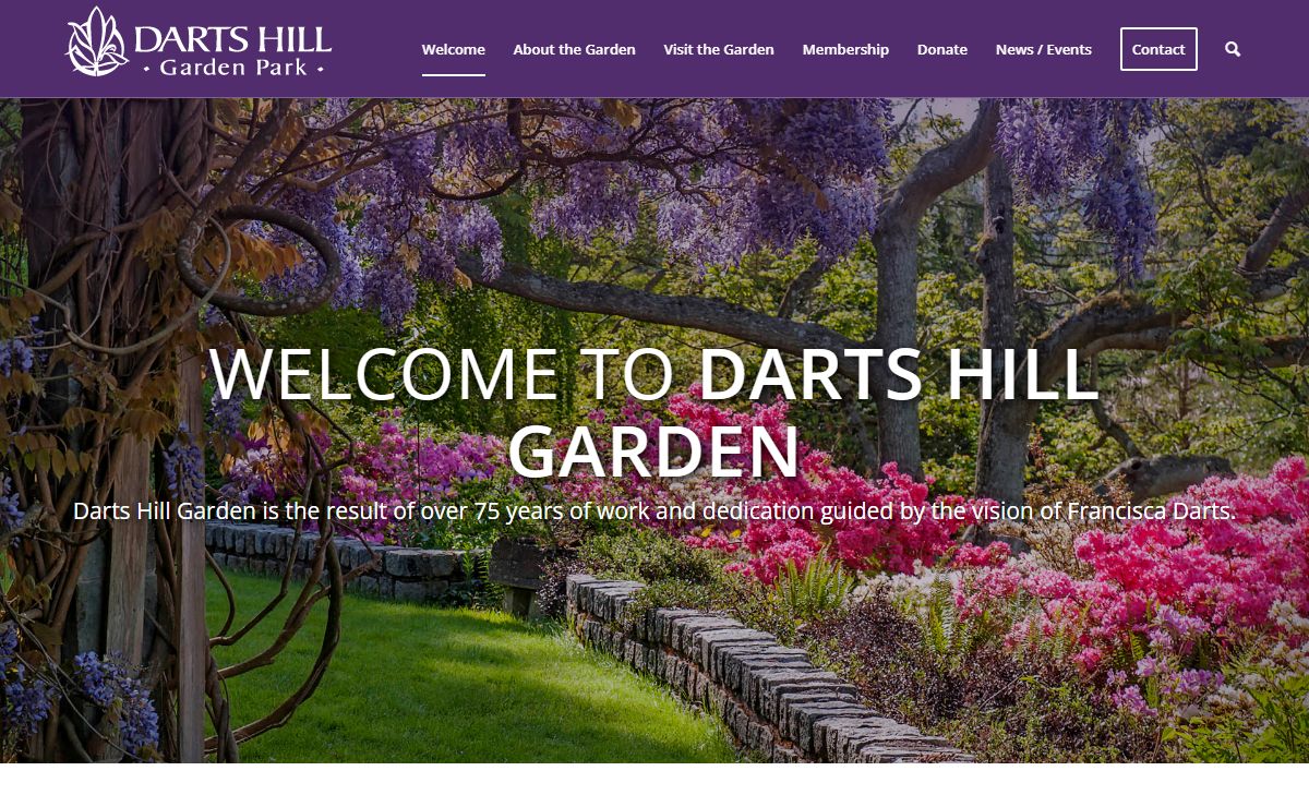Darts Hill Garden Conservancy Trust Society - Darts Hill Garden is the result of over 70 years of work and dedication guided by the vision of Francisca Darts