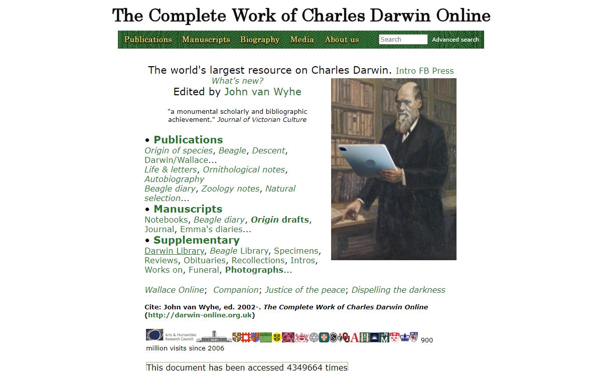The Complete Work of Charles Darwin Online