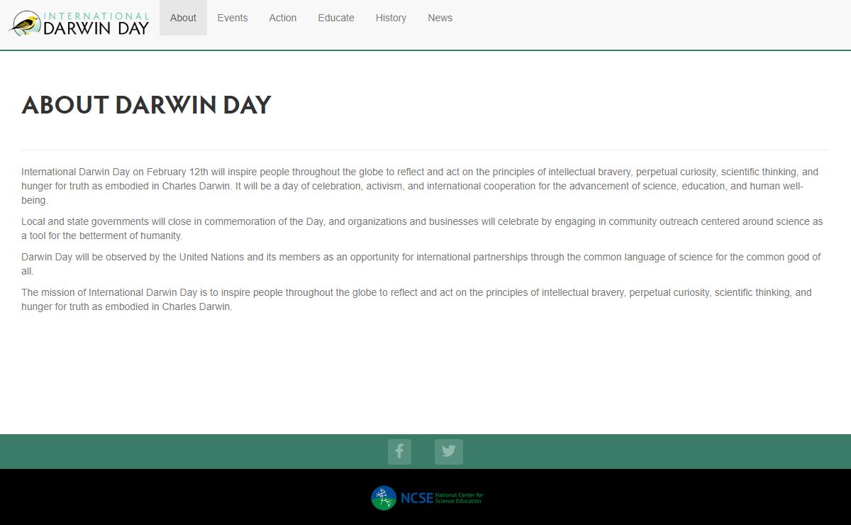 About Darwin Day - Darwin Day