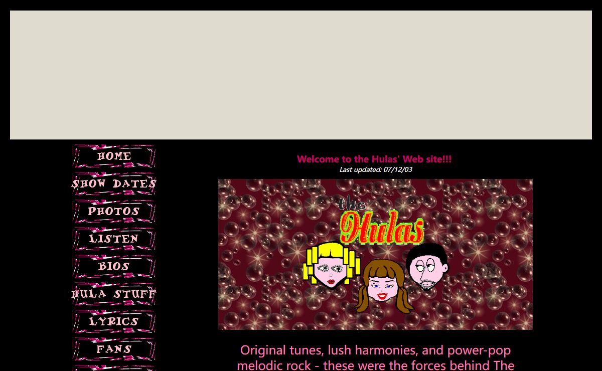 The Hulas Band Site