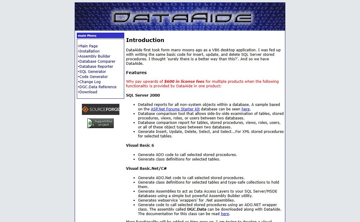 DataAide - Take some of the drudgery out of coding
