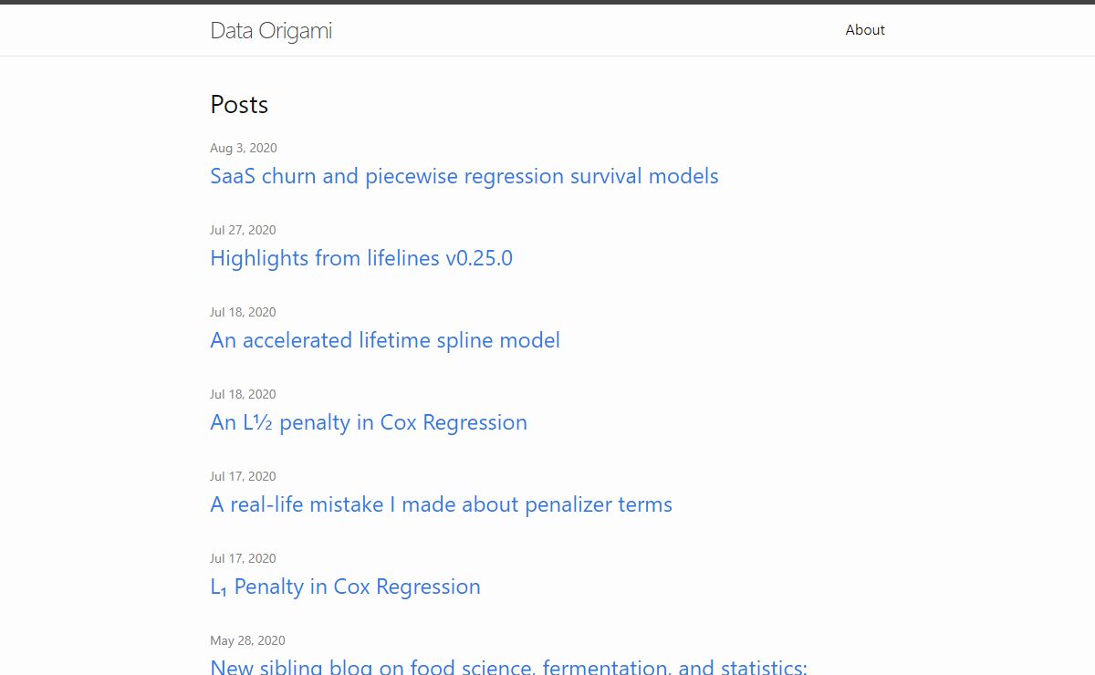 Data Origami | Data science, statistics, Python and machine learning blog by Cameron Davidson-Pilon
