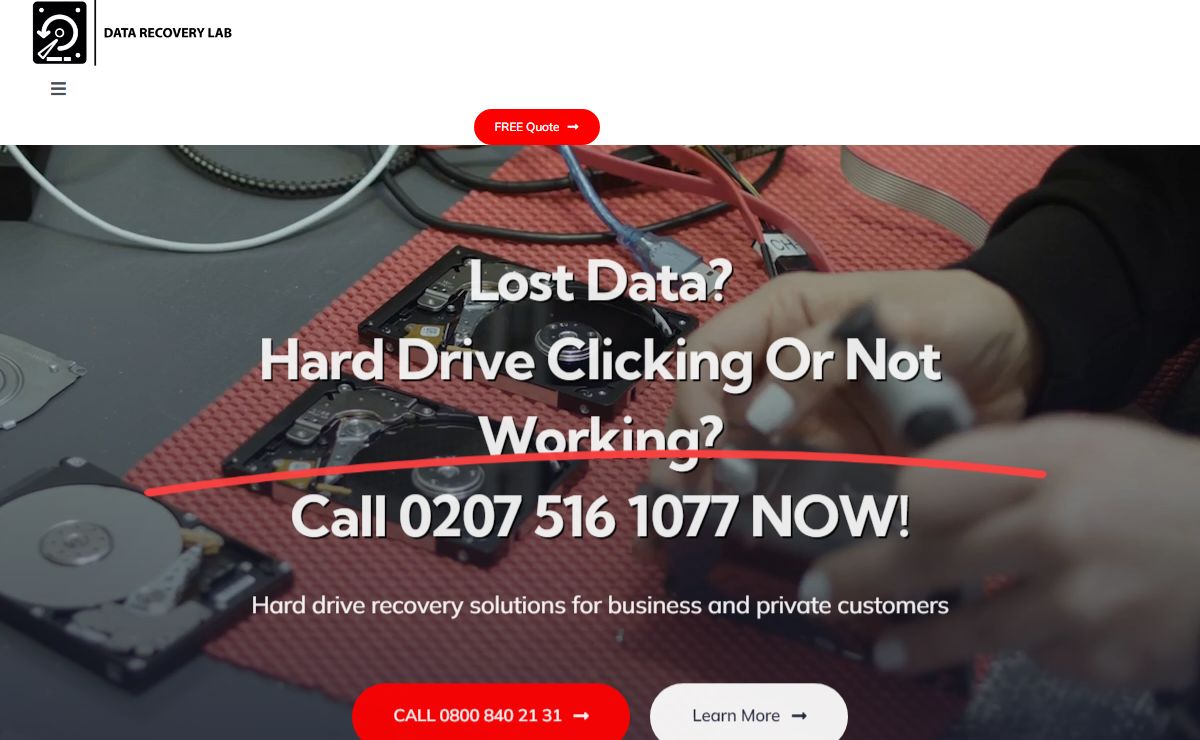 Data recovery services for London business and private customers -Call 02075161077 now!! | Recover data from physically and electronically faulty hard drives -Professional hard disk recovery services