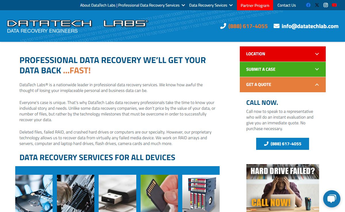 Data Recovery Services | Recover Hard Drive Data | RAID | DataTech Labs®