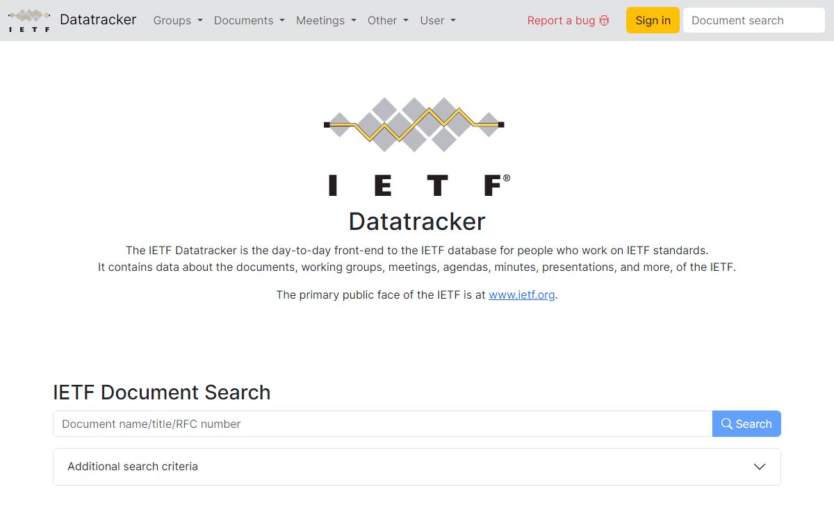IETF Datatracker