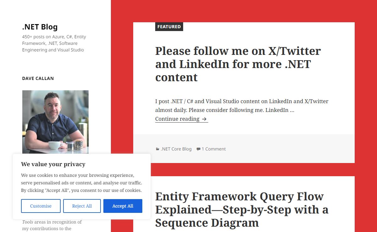 .NET, Visual Studio and Entity Framework blog