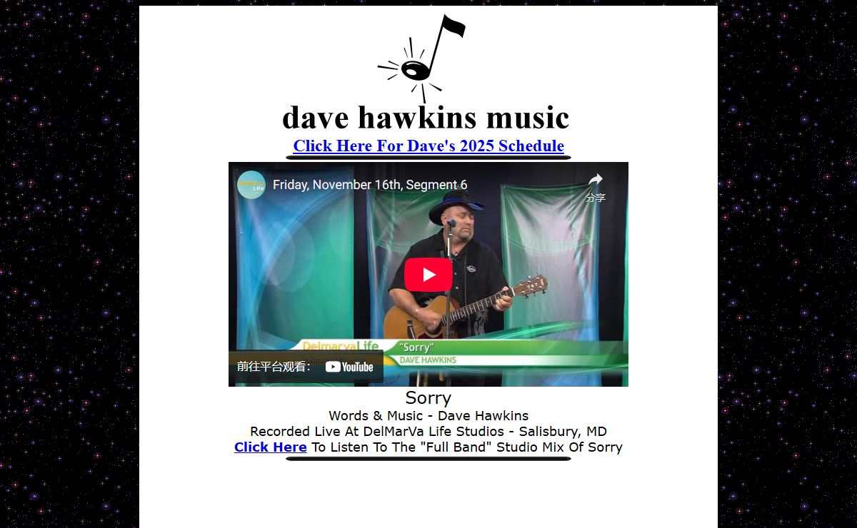 Dave Hawkins Music - Dave Hawkins, Singer, Songwriter And Guitarist - Solo Acoustic Guitar Artist