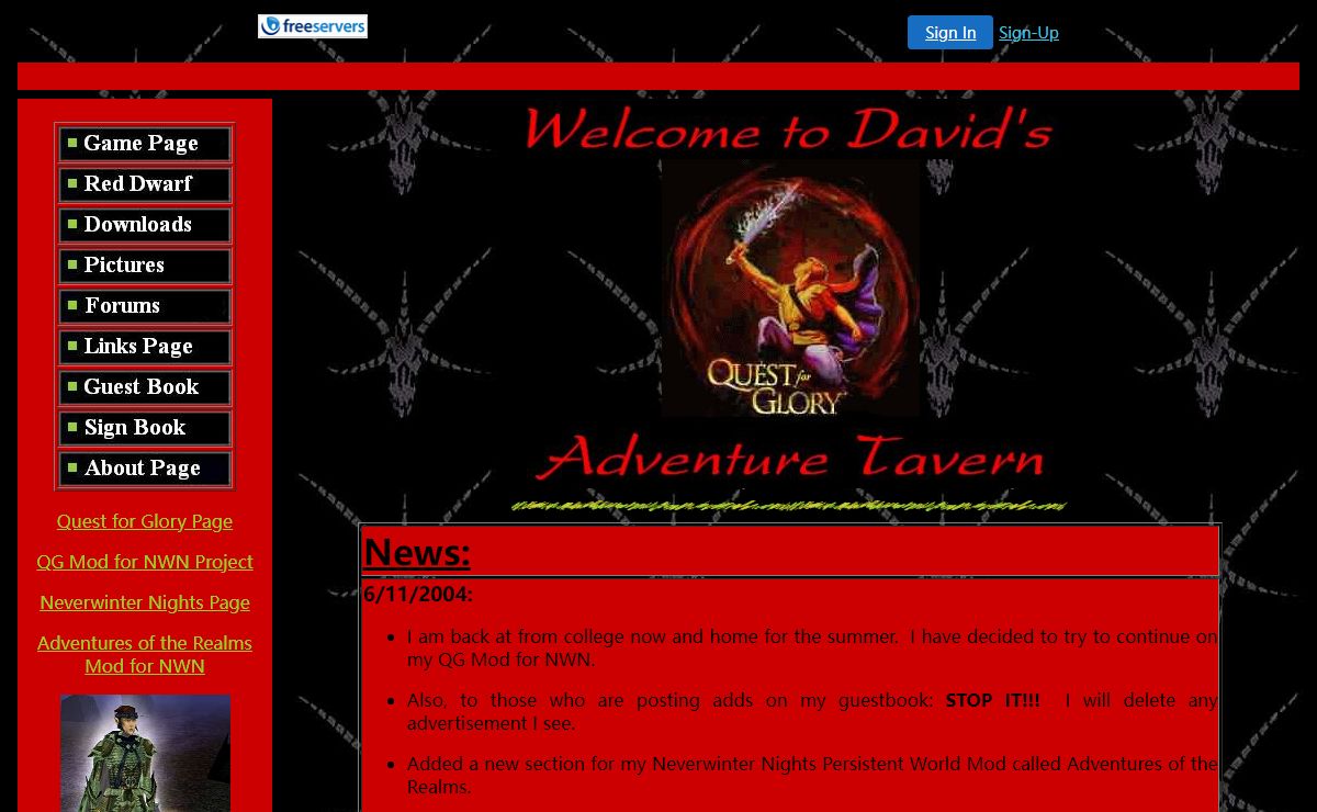 David's Quest For Glory Adventure Tavern