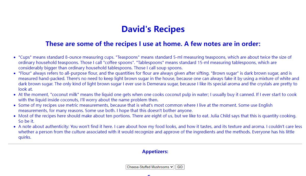 David's Recipes