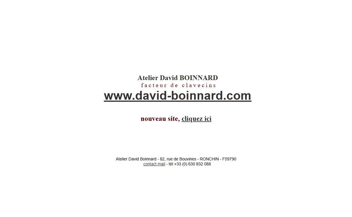 Atelier David Boinnard, facteur de clavecins