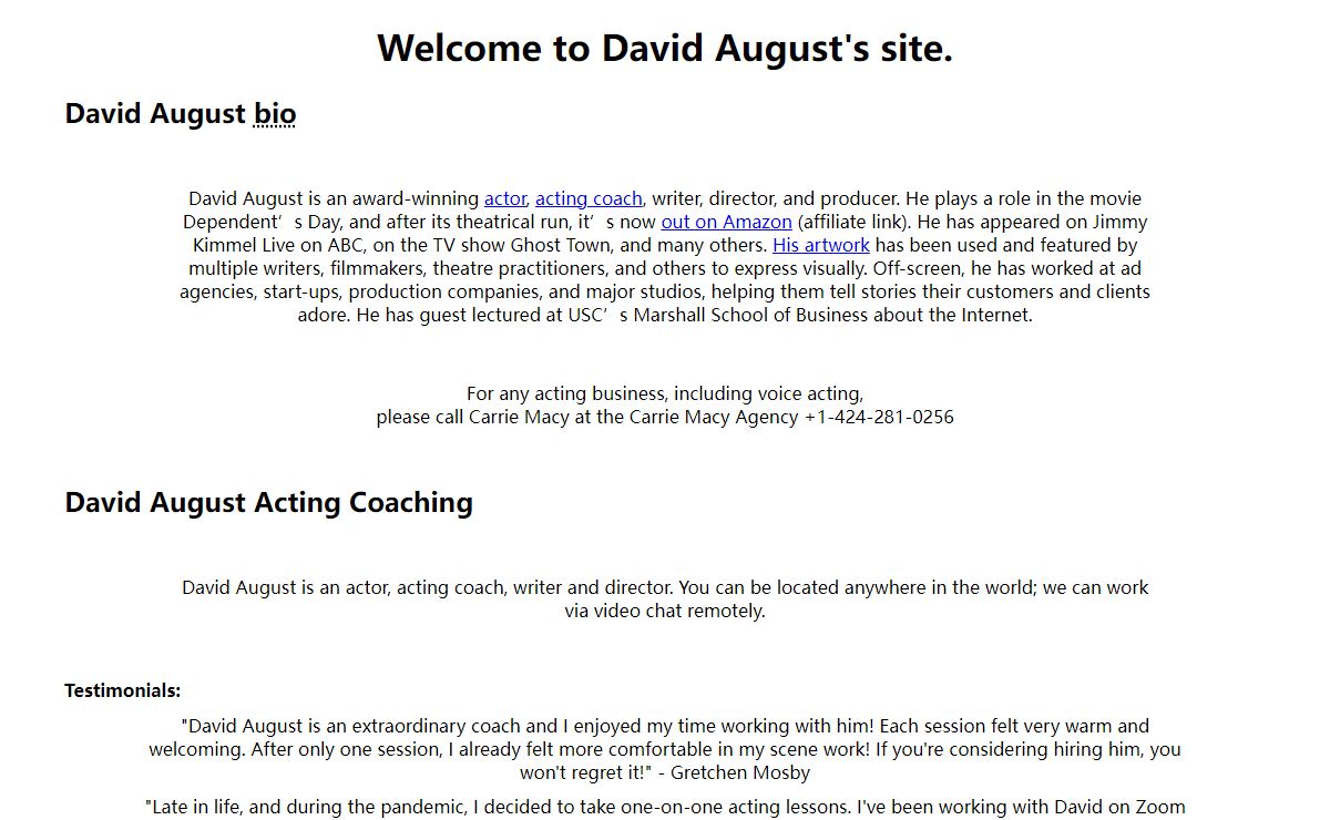 David August - official site