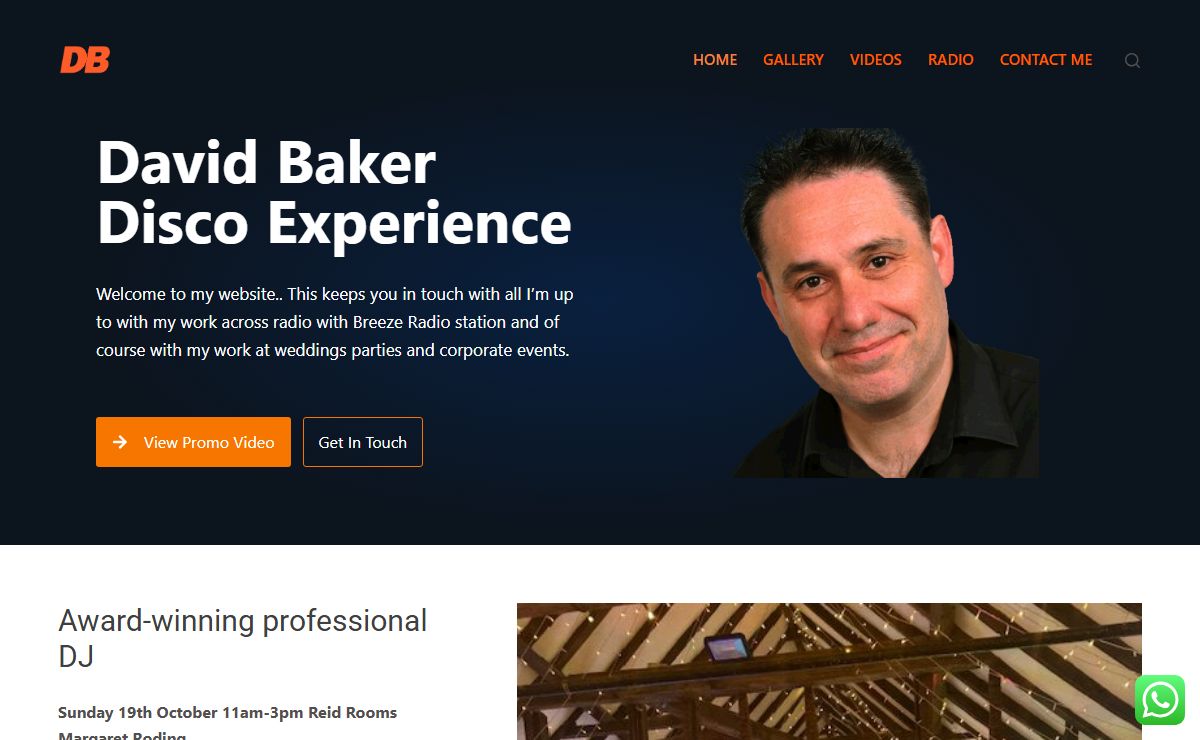 David Baker – Professional Wedding & Radio DJ
