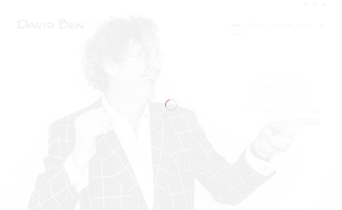 David Ben – Writer, Conjuror, Creative Consultant