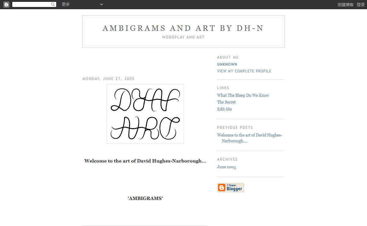Ambigrams and Art by DH-N