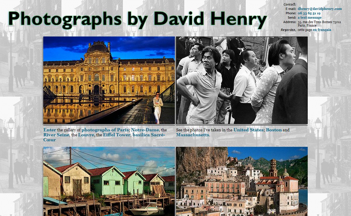 Photographer in Paris, France, Italy, Canada, & the USA