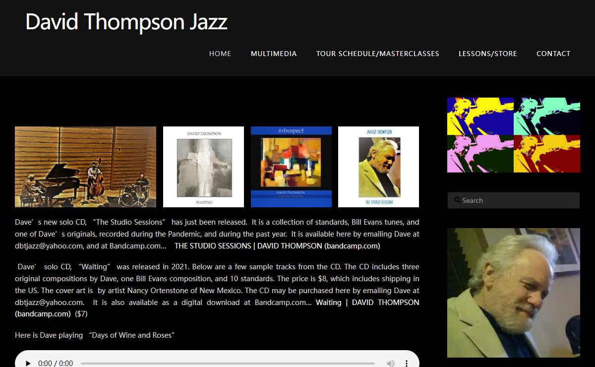 David Thompson Jazz | Jazz Pianist