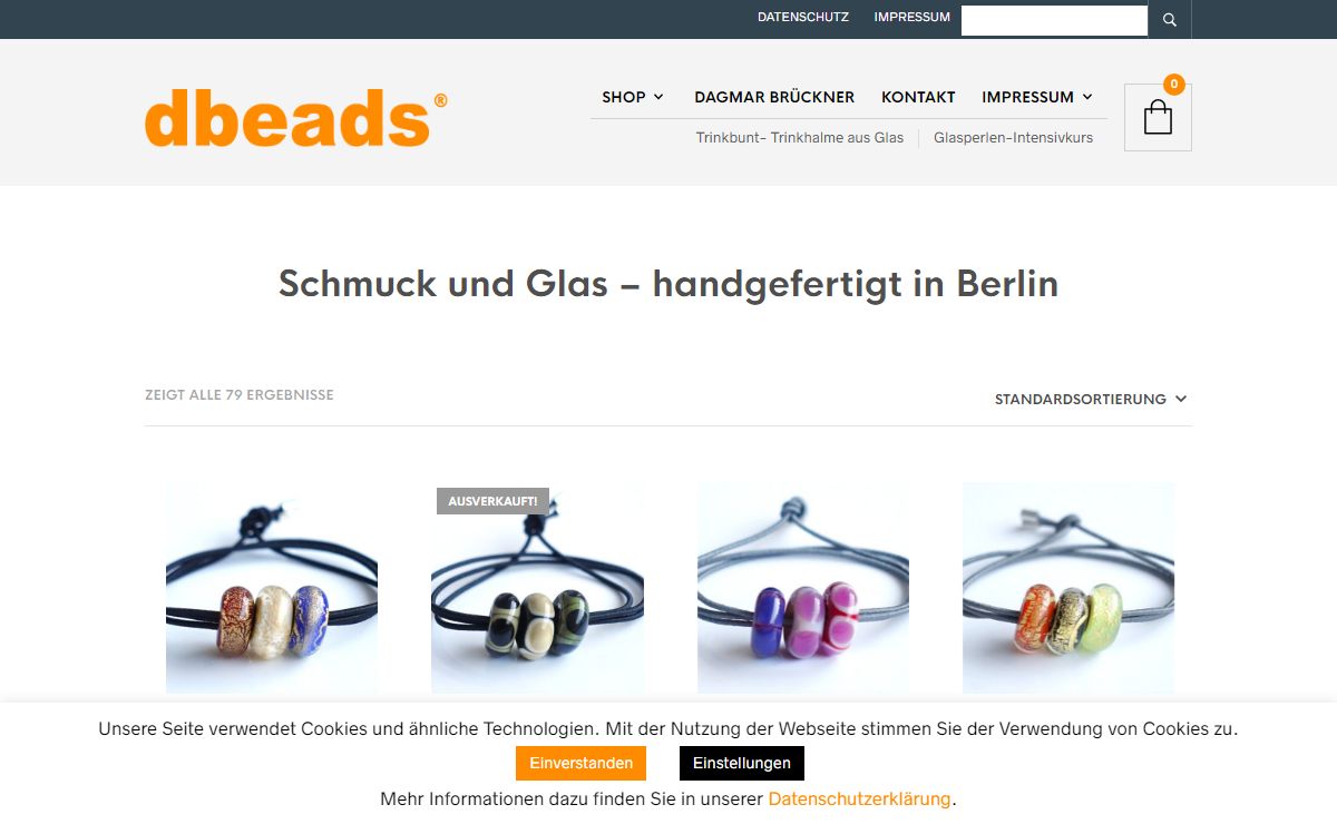 Schmuck und Glas - handgefertigt in Berlin | dbeads