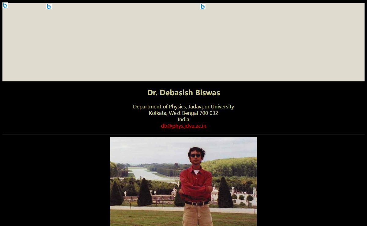 Welcome to Homepage of Debasish Biswas!