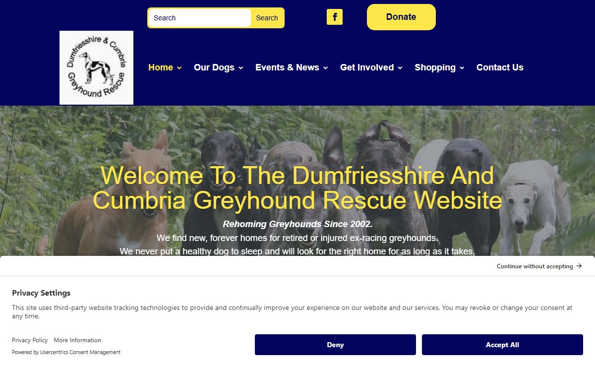 Rehoming Ex-racing Greyhounds in Dumfriesshire and Cumbria
