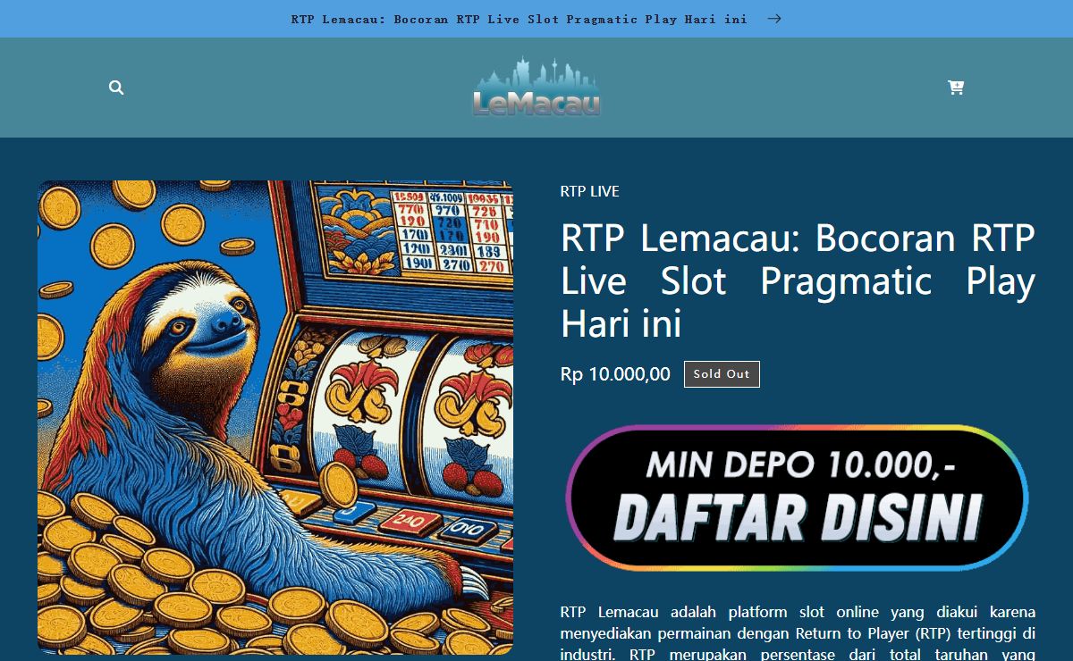 RTP Lemacau: Bocoran RTP Live Slot Pragmatic Play Hari ini