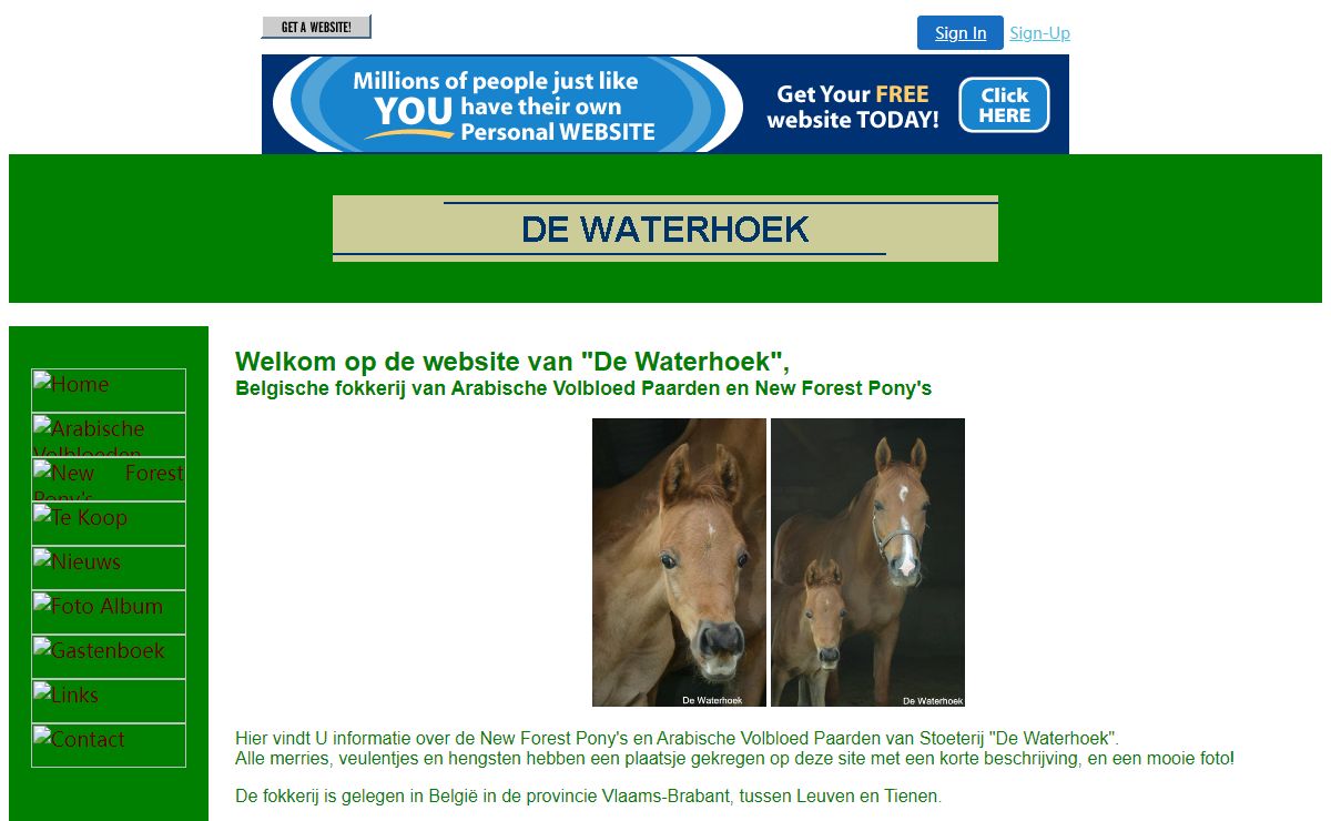Home Page van De Waterhoek