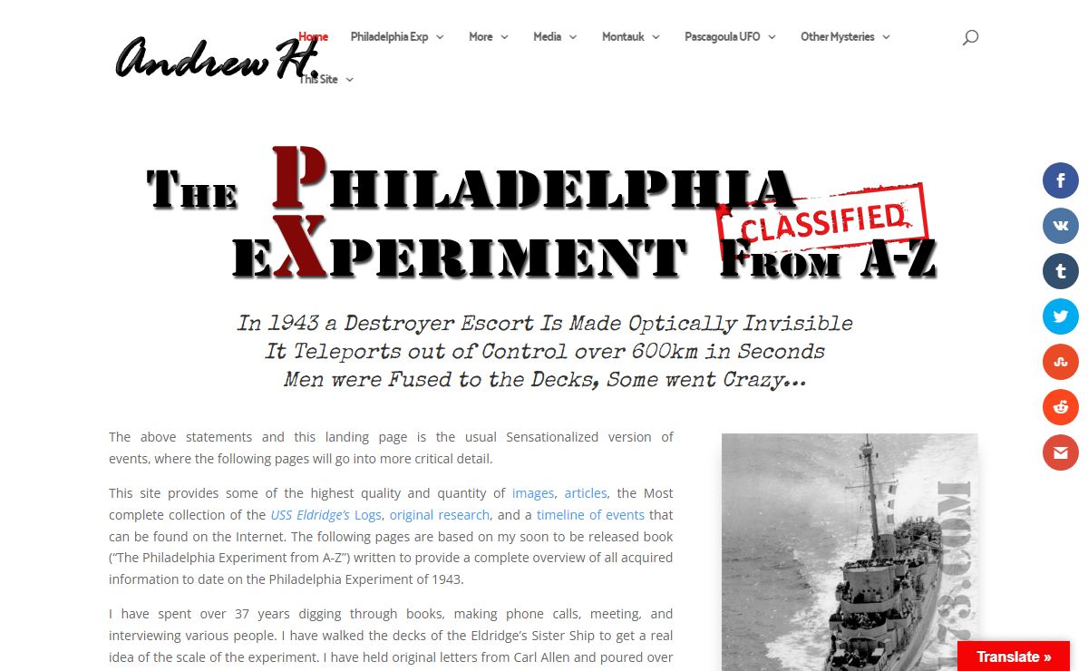 The Philadelphia Experiment From A-Z