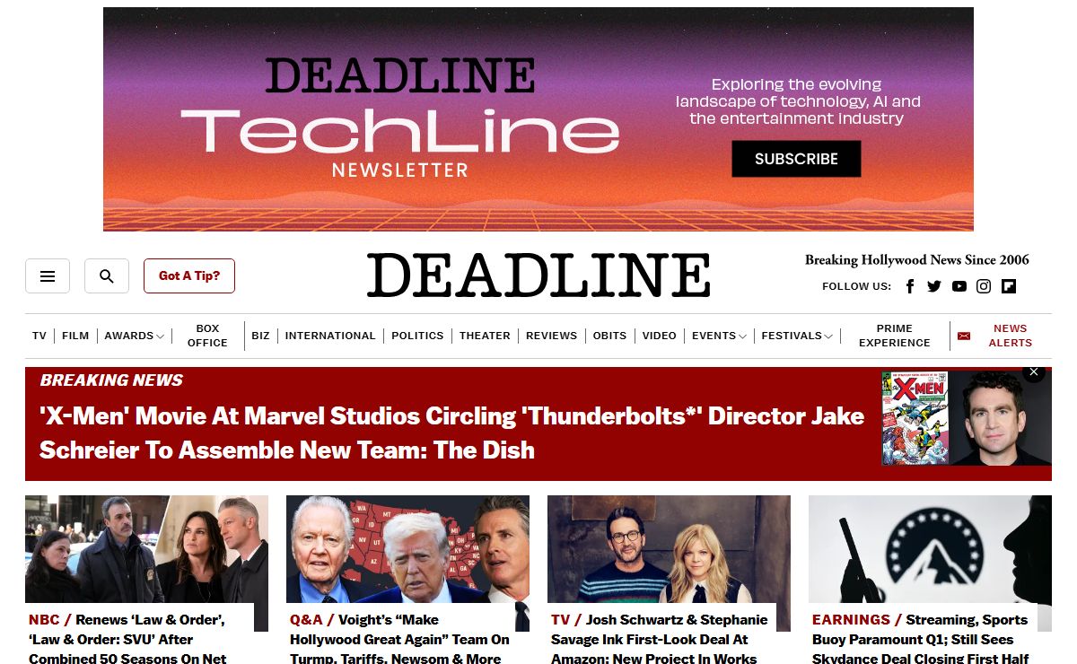 Deadline – Hollywood Entertainment Breaking News