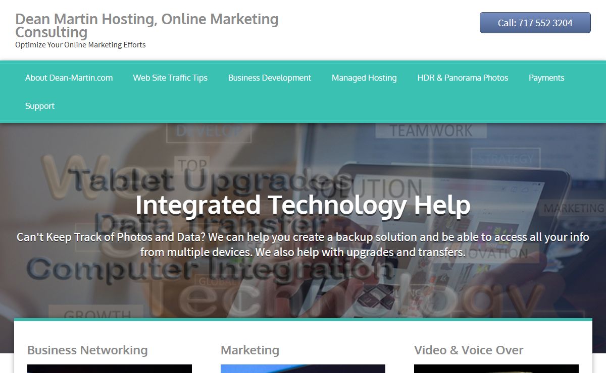 Dean Martin Hosting, Online Marketing Consulting - Optimize Your Online Marketing EffortsDean Martin Hosting, Online Marketing Consulting