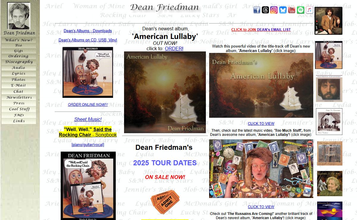 Dean Friedman's Official Music Web Site