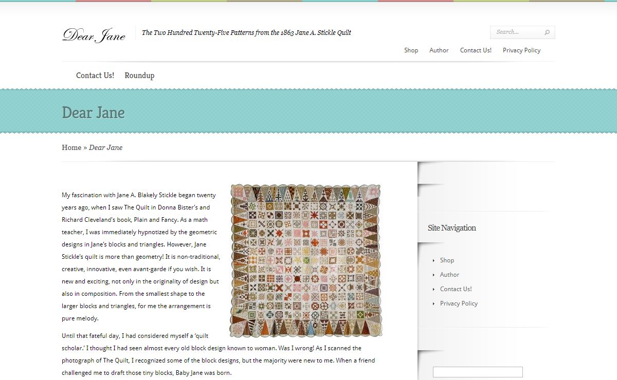 Dear Jane | The Two Hundred Twenty-Five Patterns from the 1863 Jane A. Stickle Quilt