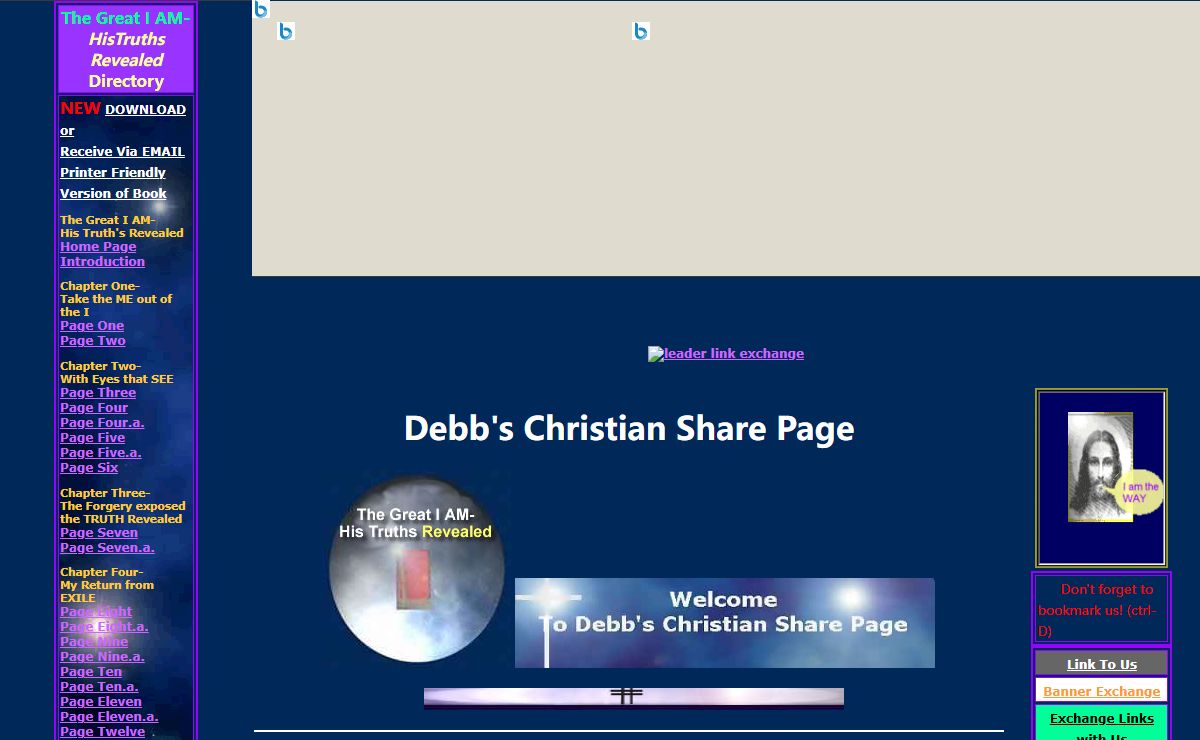 Debb's Christian WebSite- The Great I AM