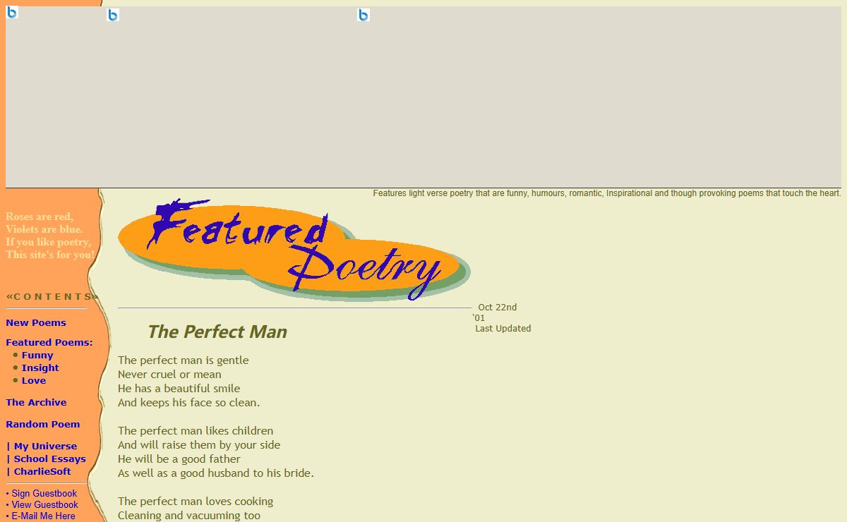 Featured Poetry of the Week -- Collection of favorite poems