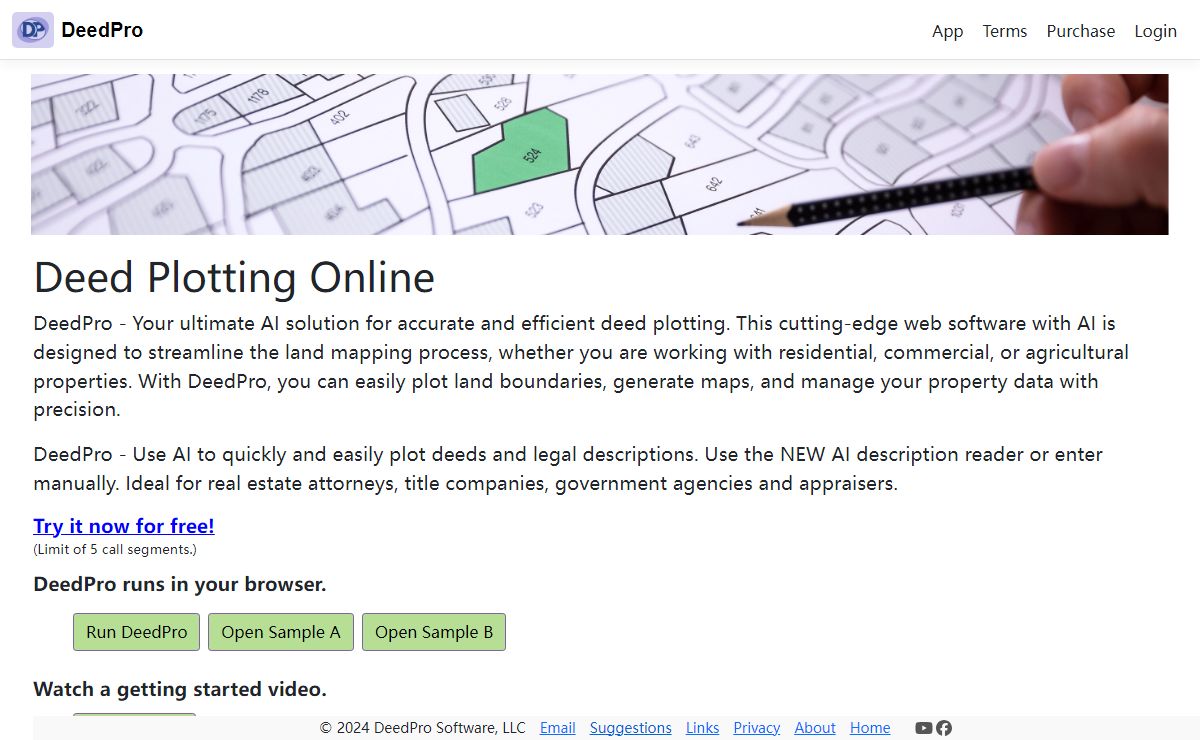 AI Metes and Bounds Plotter | AI Legal Description Deed Plotter