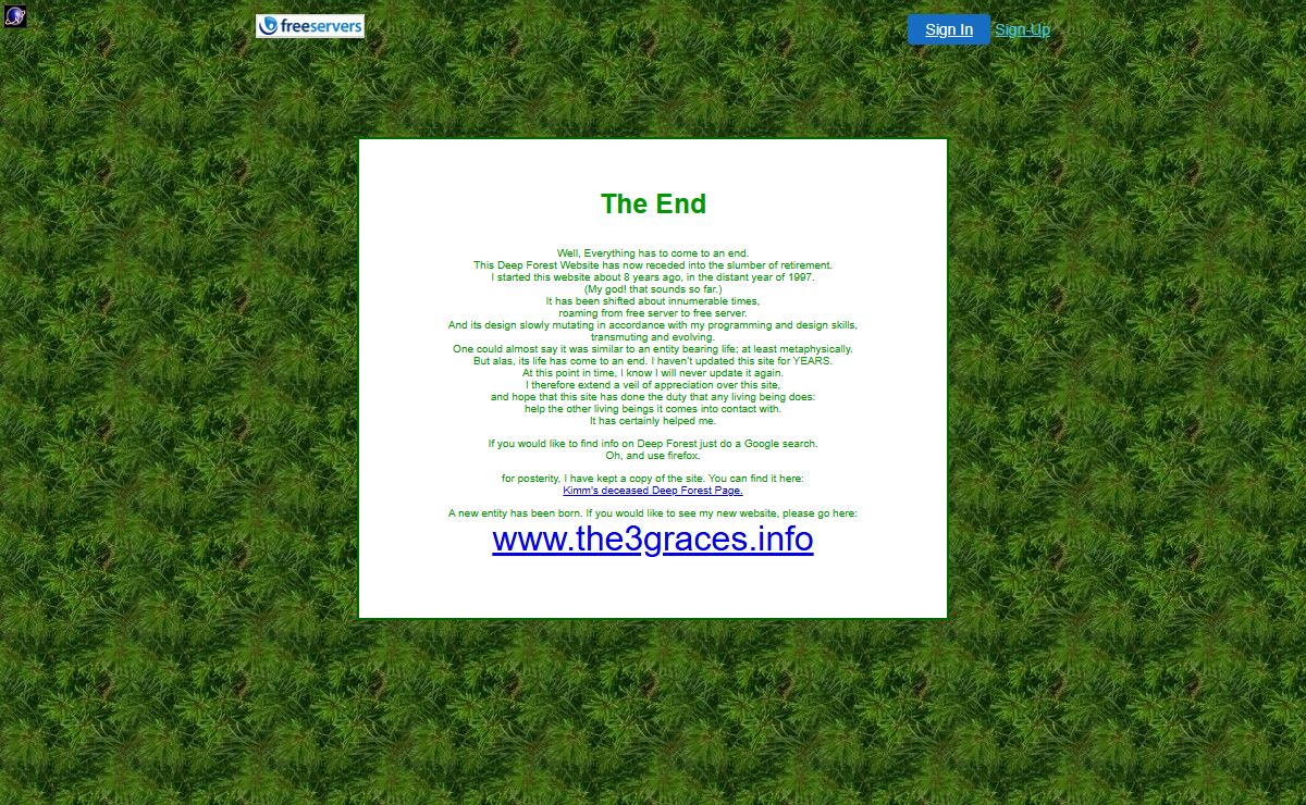 Kimm's Deep Forest Web Page