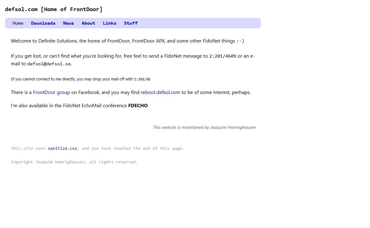 defsol.com - Home of FrontDoor and Definite Solutions