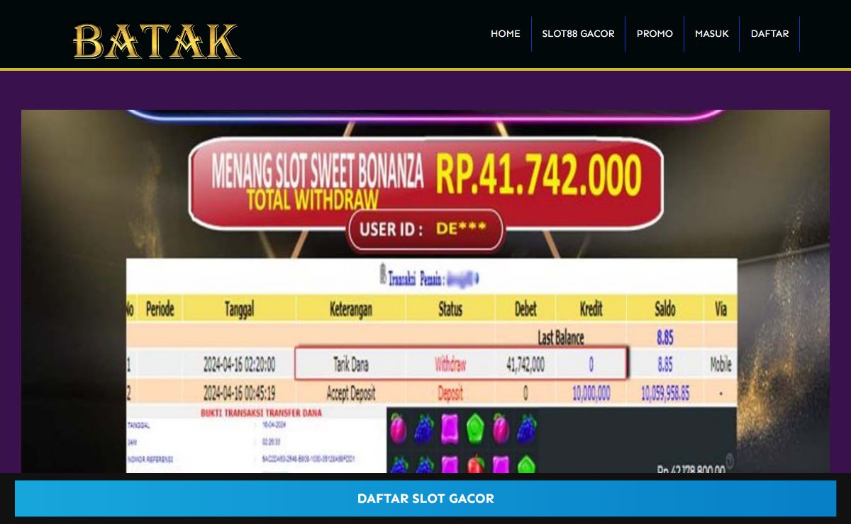 BATAK5D - Situs Toto Macau Online Terbaik Dan Mudah WD !!!