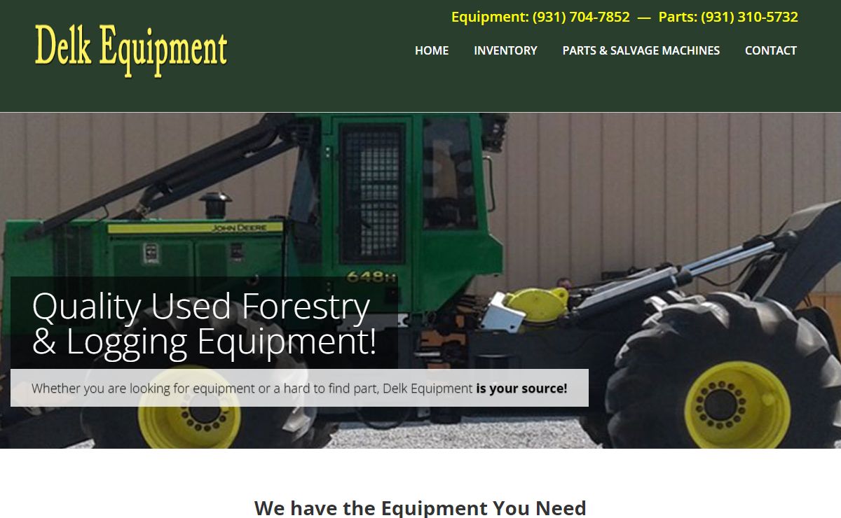 Delk Equipment - Your Source for Used Forestry Equipment & Parts
