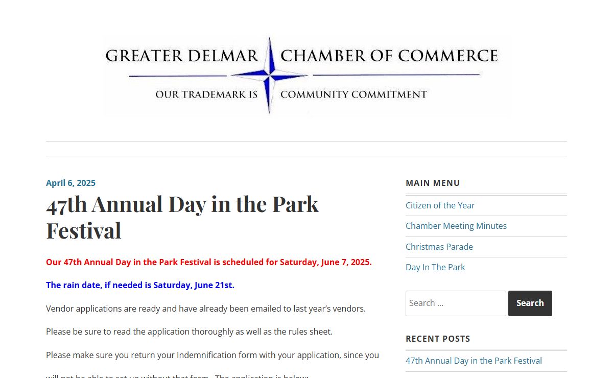 Greater Delmar Chamber of Commerce – Community Commitment is Our Trademark
