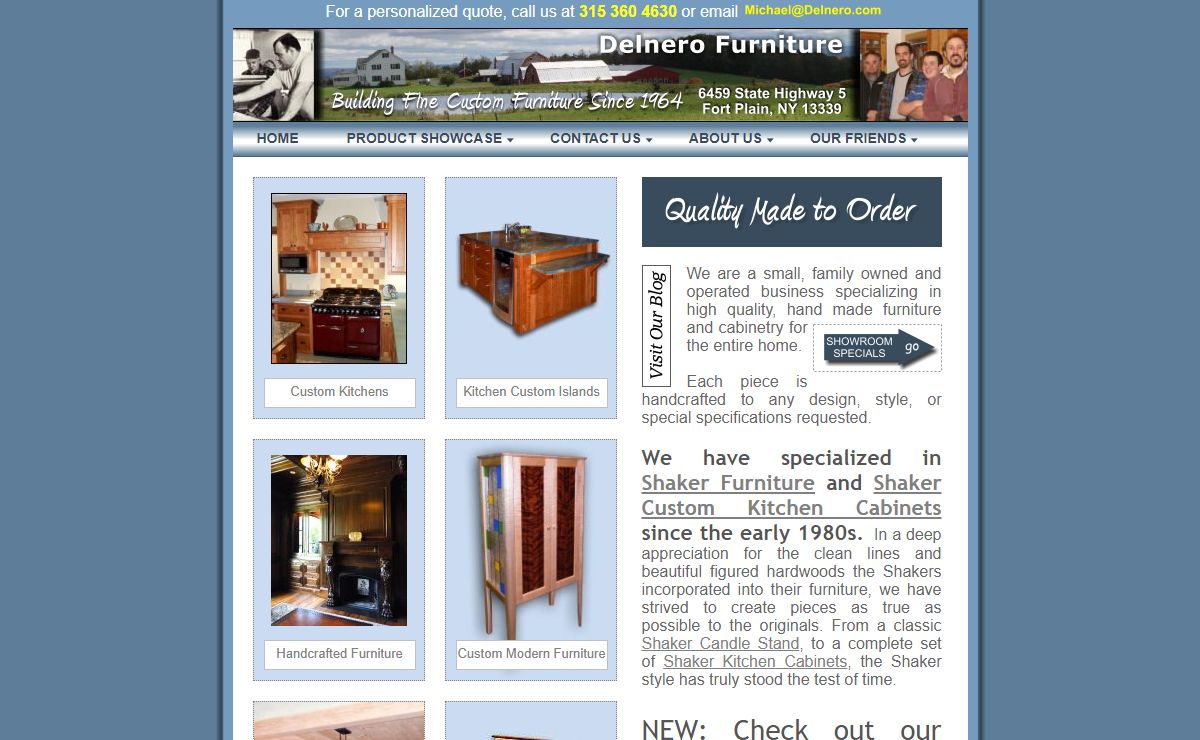 Delnero Custom Furniture: Shaker Furniture & Custom Shaker Kitchens ~ Early American Furniture ~ Colonial Furniture ~ Rustic Furniture