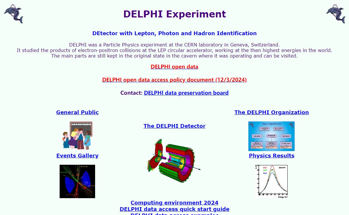 Welcome to the DELPHI Experiment at LEP