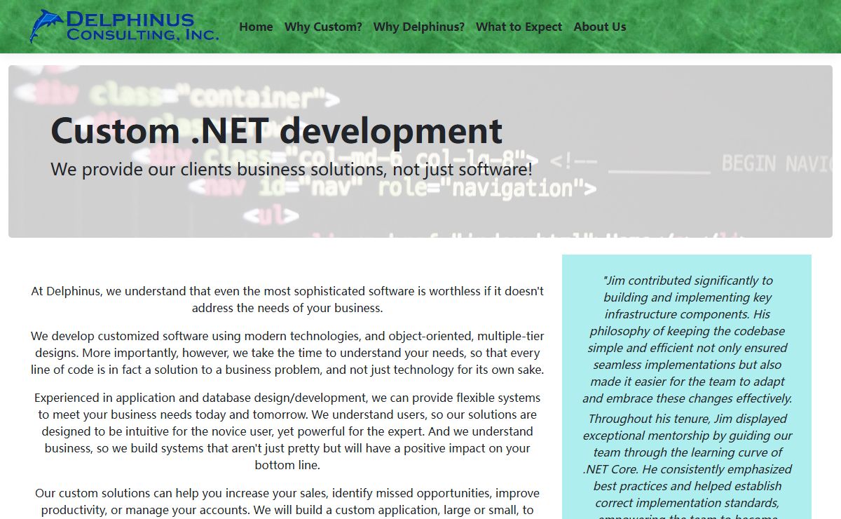 Home page - Delphinus Consulting, Inc.