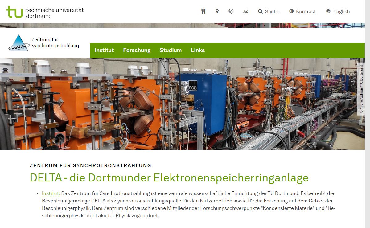 Zentrum für Synchrotronstrahlung - Delta - TU Dortmund